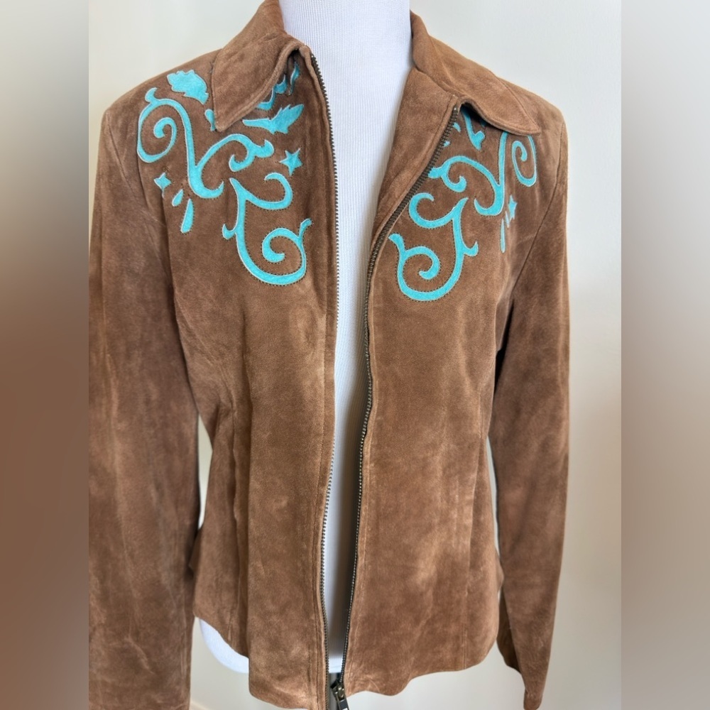 Roper Brown Suede Western Jacket Medium - Picture 2 of 5